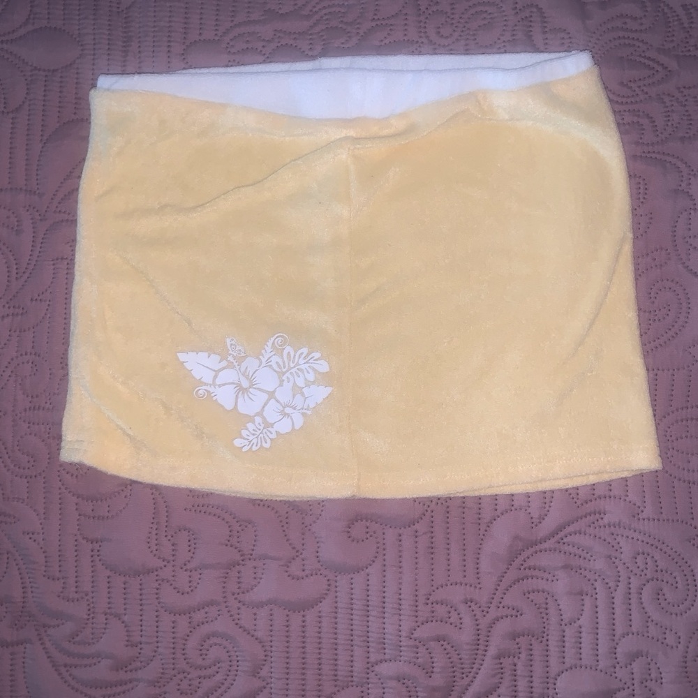 yellow skirt coverup